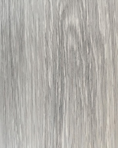 Close up of Ash Gray SPC flooring with natural wood grain