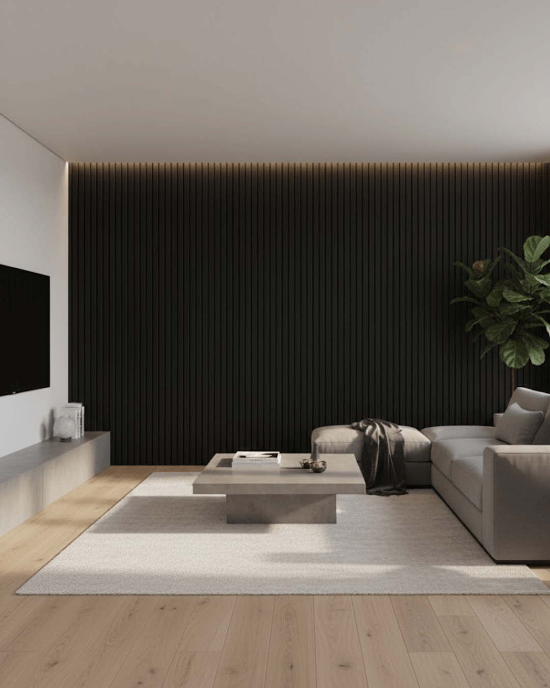 Black - High Quality Acoustic Wood Wall Panel