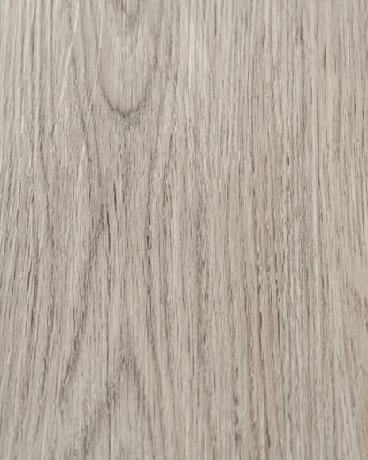 Close up of Fossil Oak SPC flooring with weathered wood grain