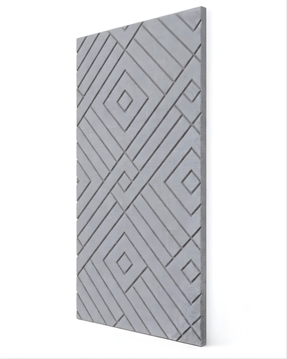 Decorative wall Acoustic PET Panel with geometric pattern on a white background