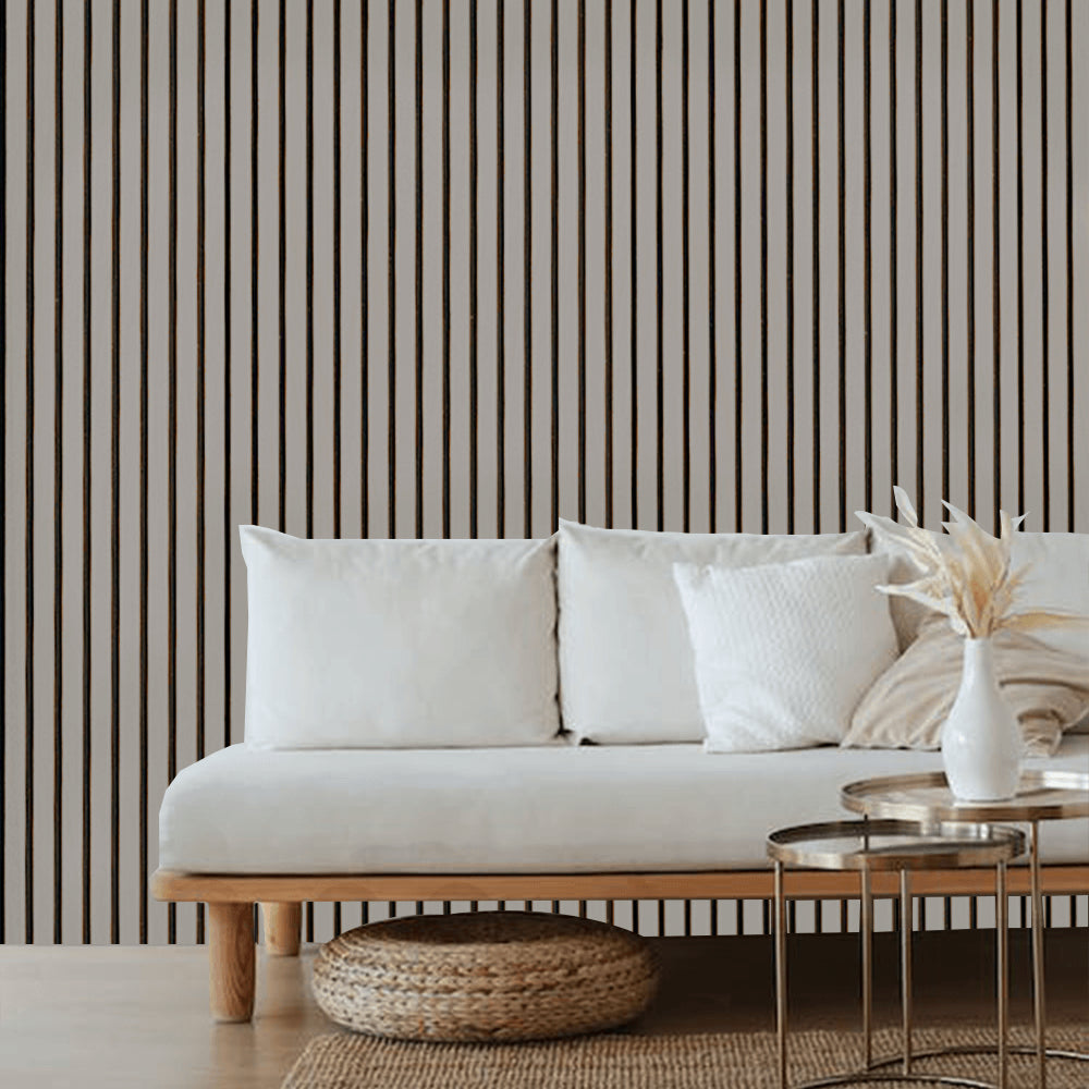 acoustic slat panel grey oak