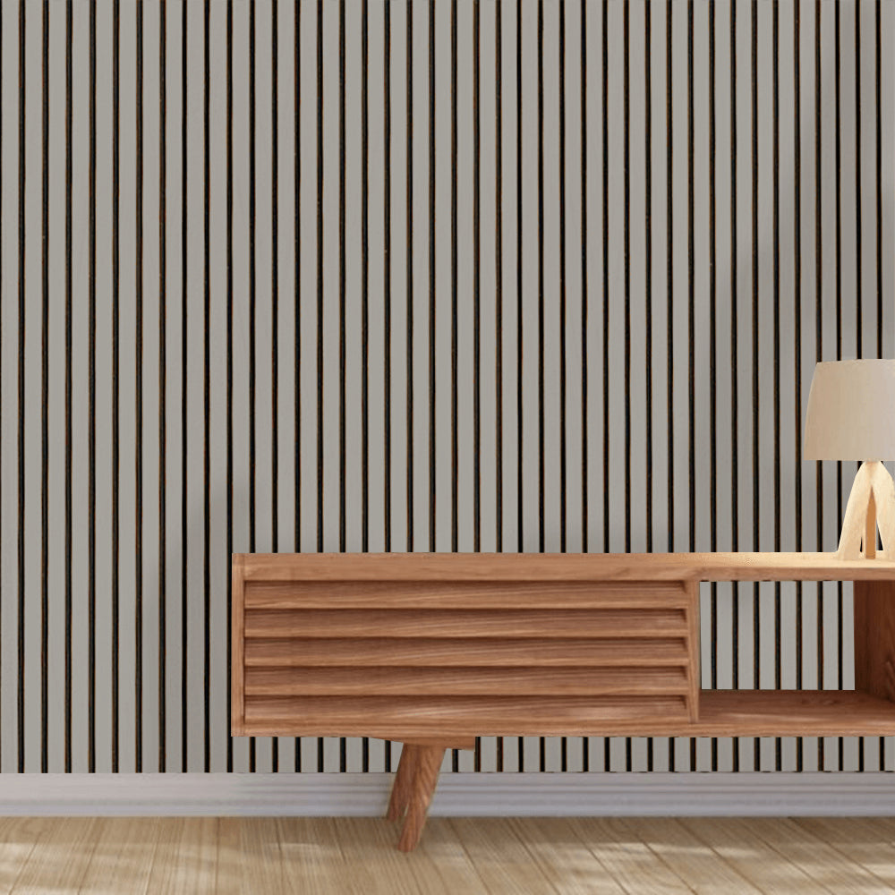 grey oak slat acoustic wood panel
