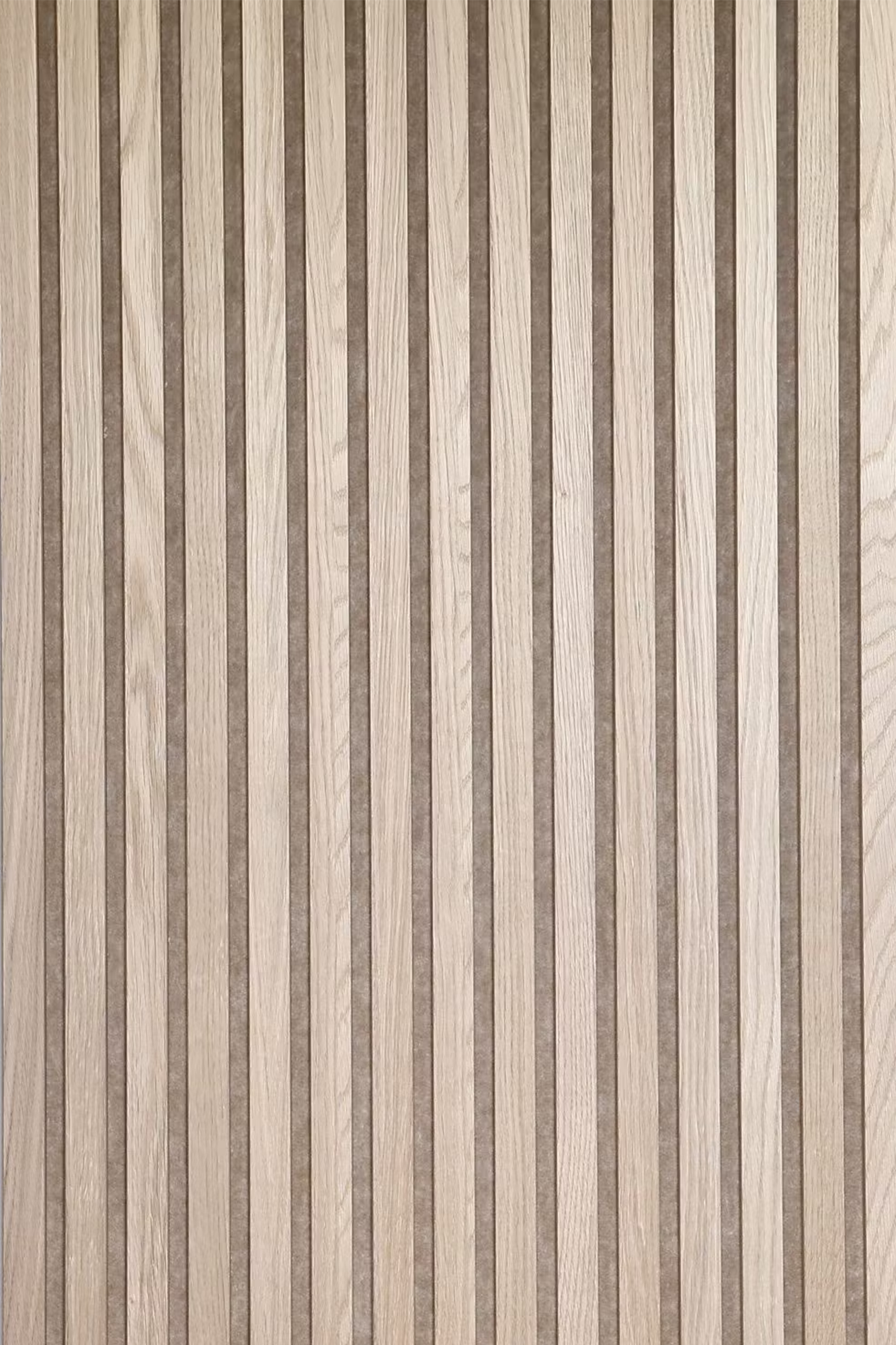 Oak Beige Acoustic Wood Wall Panel with vertical striped pattern