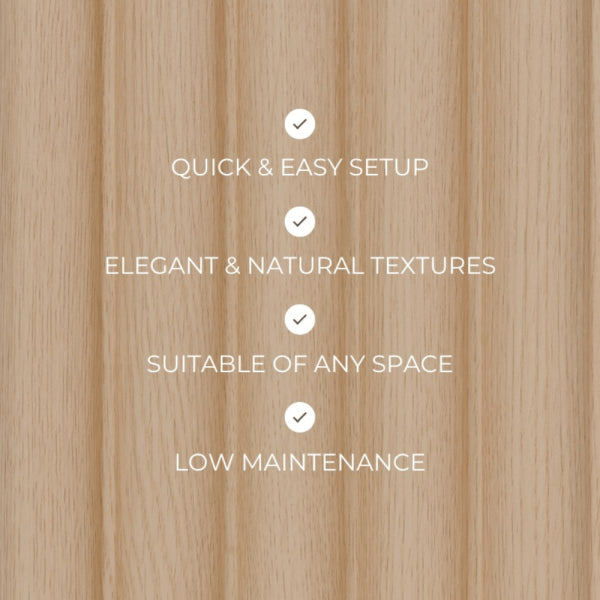 ridge pattern oak tambour panel