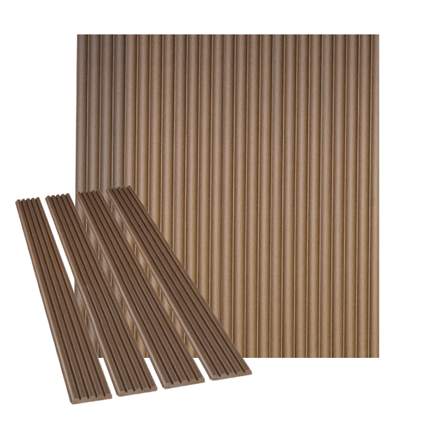 ridge pattern walnut tambour panel