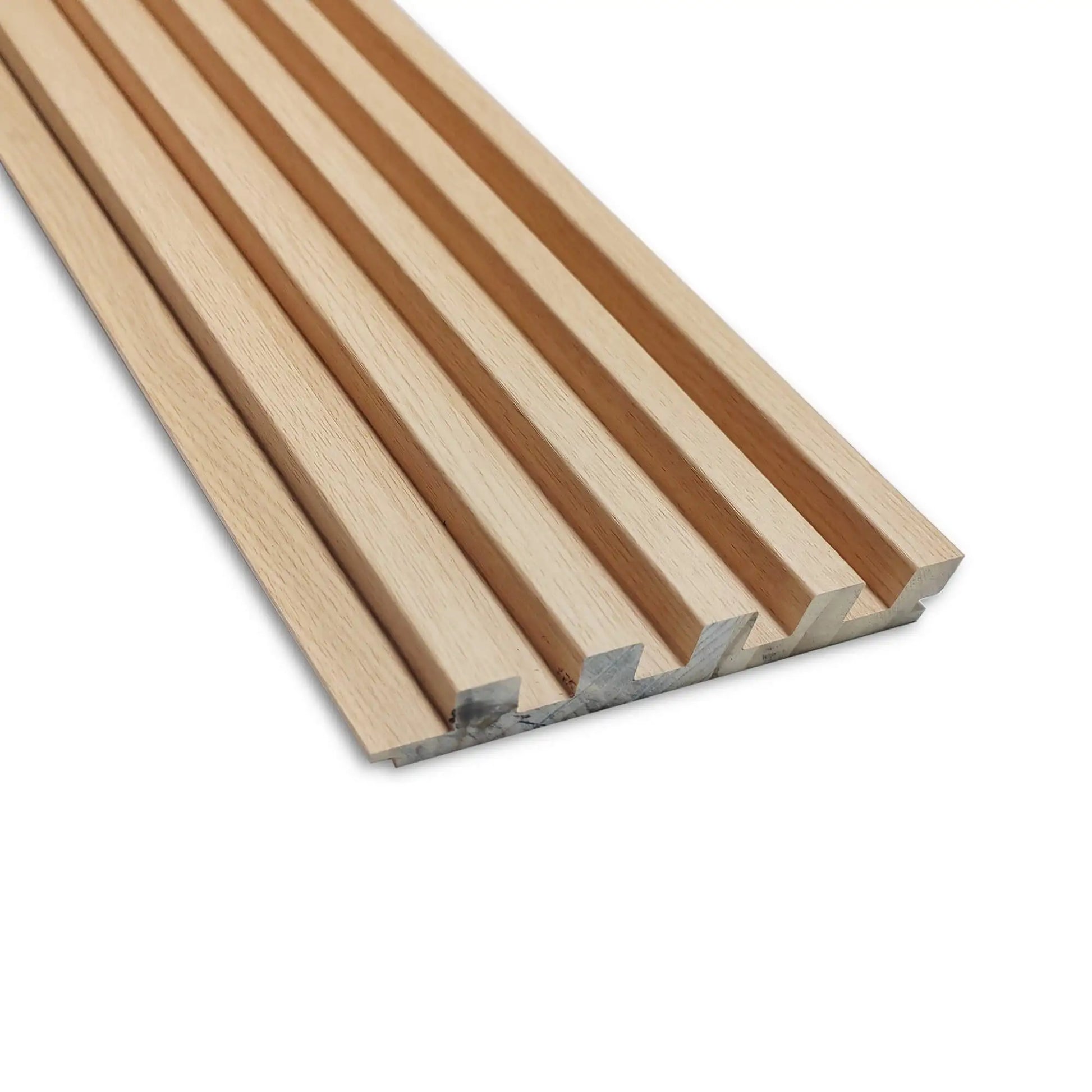 slat oak tambour wall panel