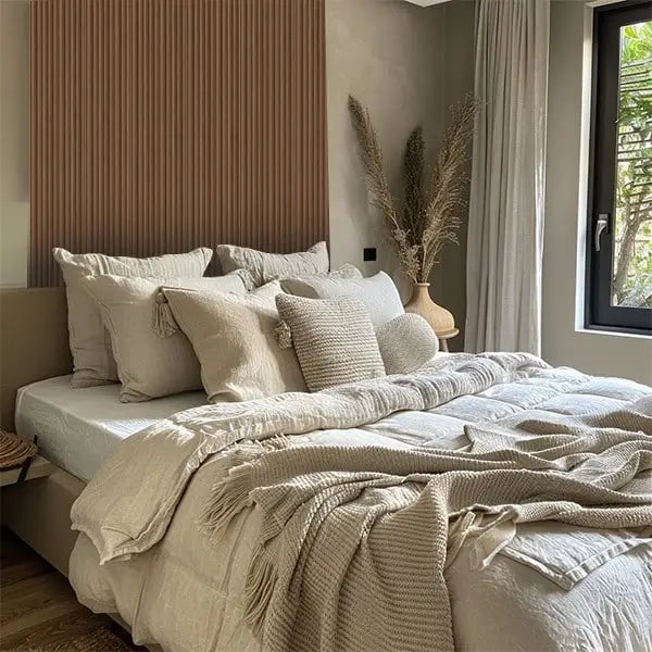 walnut zigzag tambour wood panels