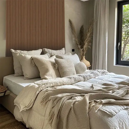 walnut zigzag tambour wood panels