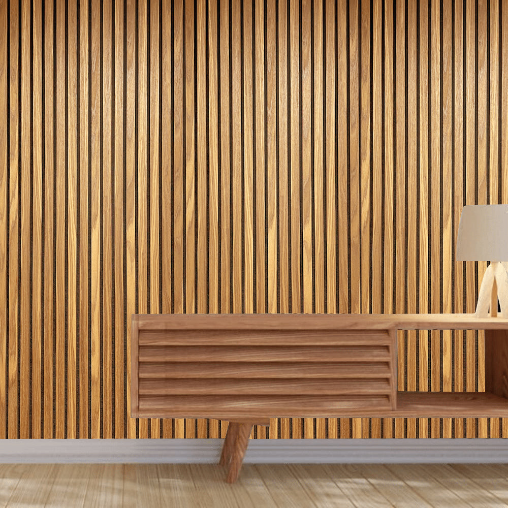 white oak slat acoustic wood panel